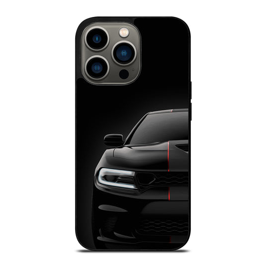Black Dodge Challenger Outerglow iPhone 13 Pro Case