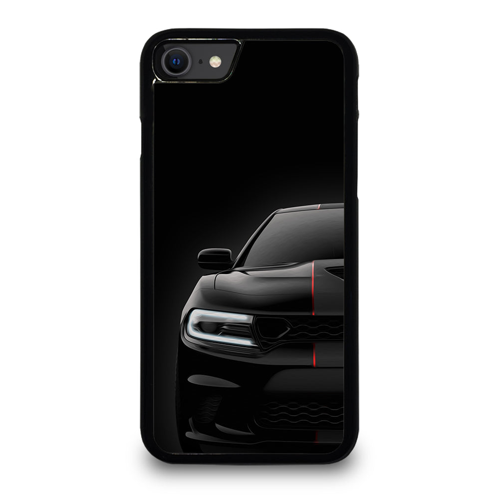 Black Dodge Challenger Outerglow iPhone SE 2020 Case