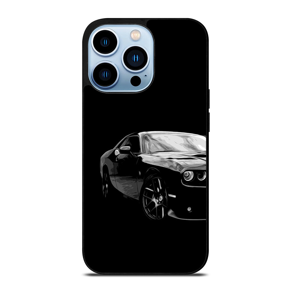 Black Dodge Challenger Posterizeoil iPhone 13 Pro Max Case