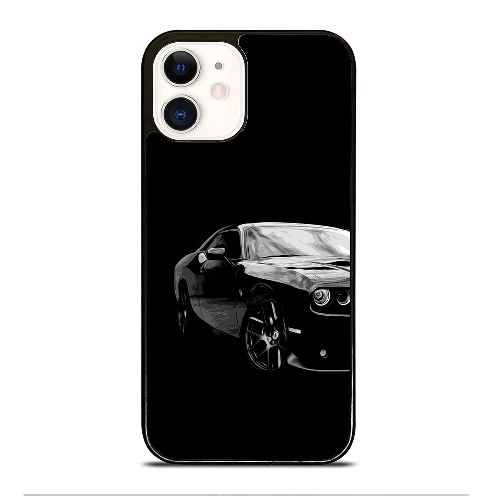 Black Dodge Challenger Posterizeoil iPhone 12 Case