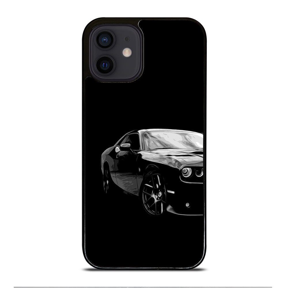 Black Dodge Challenger Posterizeoil iPhone 12 Mini Case