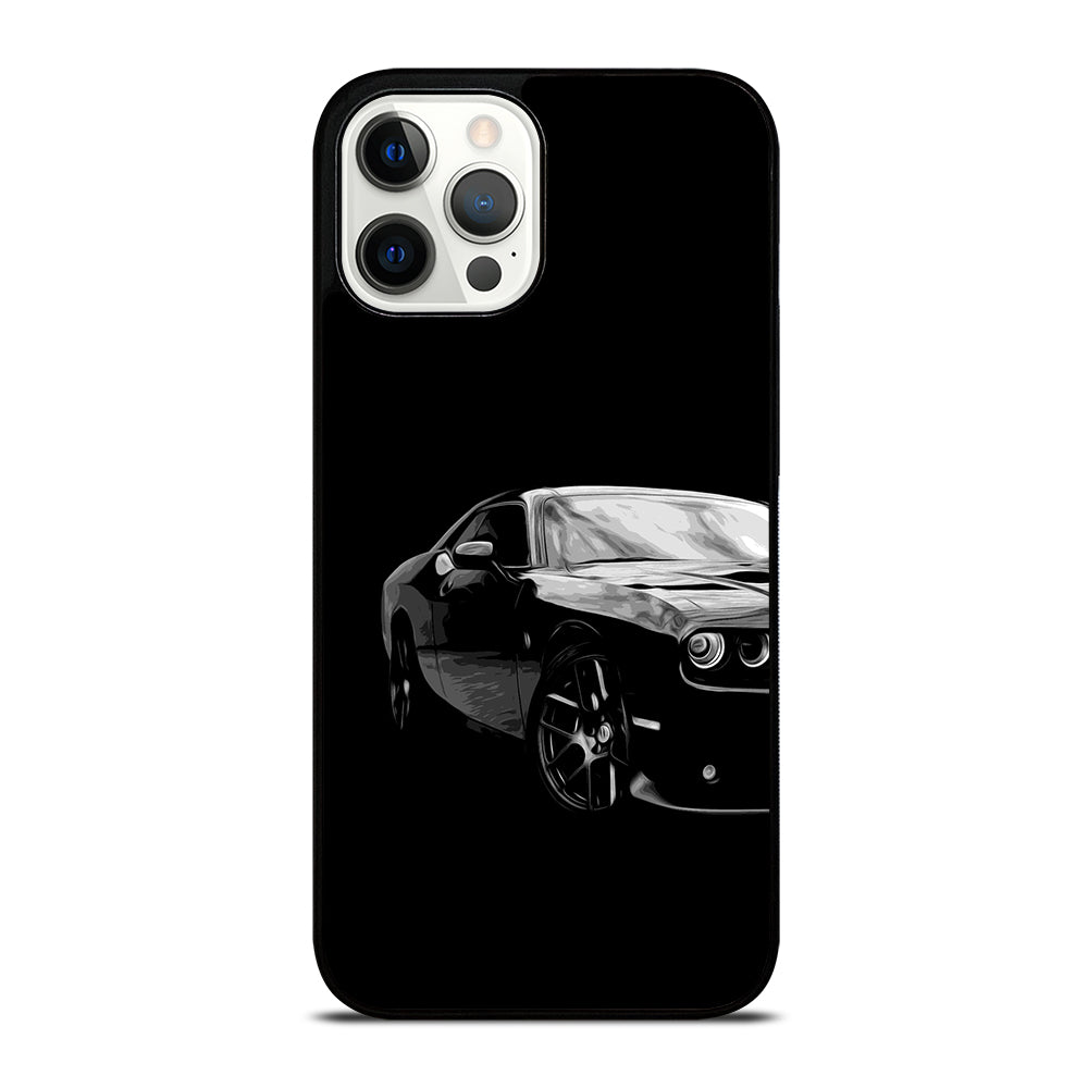 Black Dodge Challenger Posterizeoil iPhone 12 Pro Max Case
