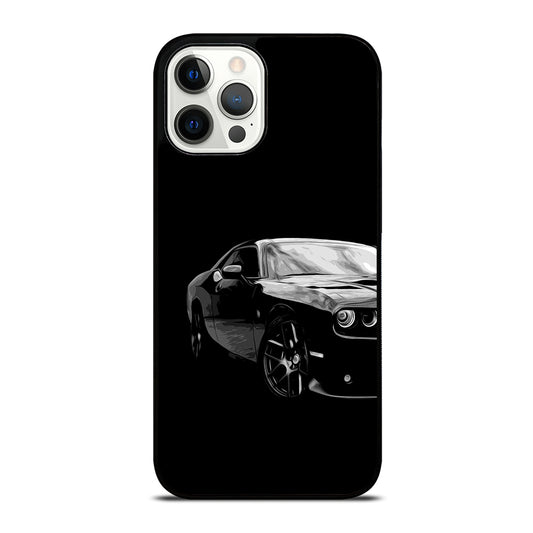 Black Dodge Challenger Posterizeoil iPhone 12 Pro Max Case