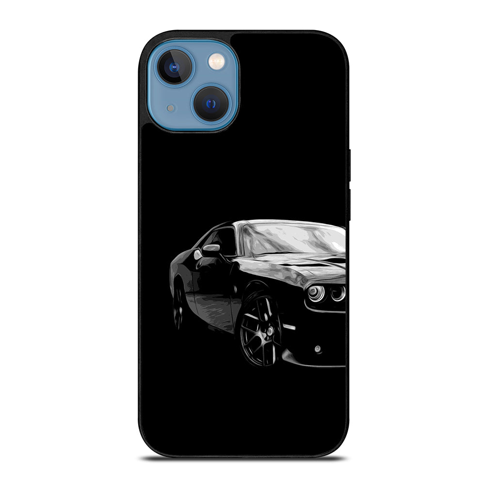 Black Dodge Challenger Posterizeoil iPhone 13 Case