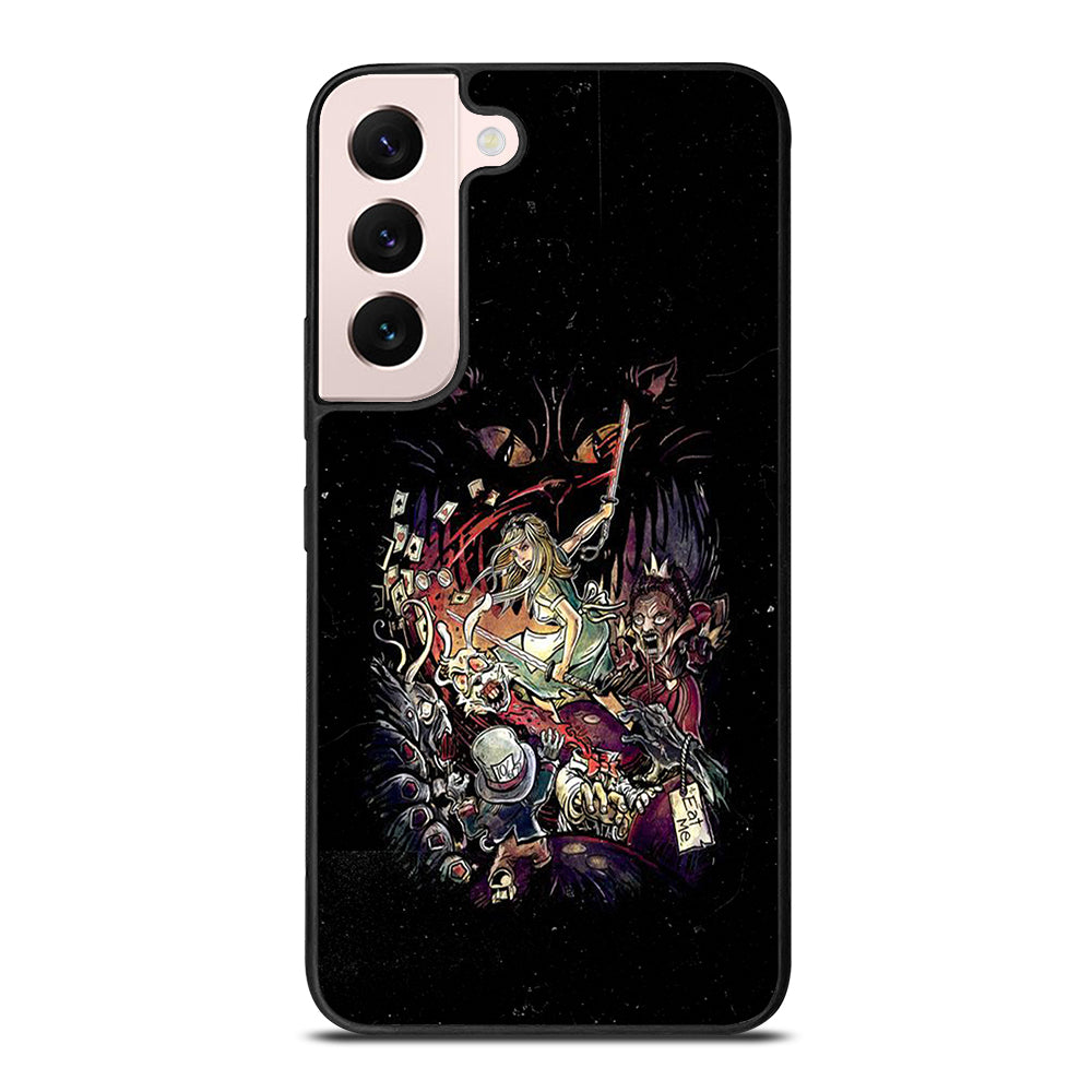 Black Zombie Alice In Wonderland Samsung Galaxy S22 Plus 5G Case