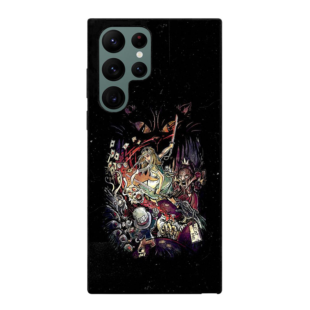 Black Zombie Alice In Wonderland Samsung Galaxy S22 Ultra 5G Case