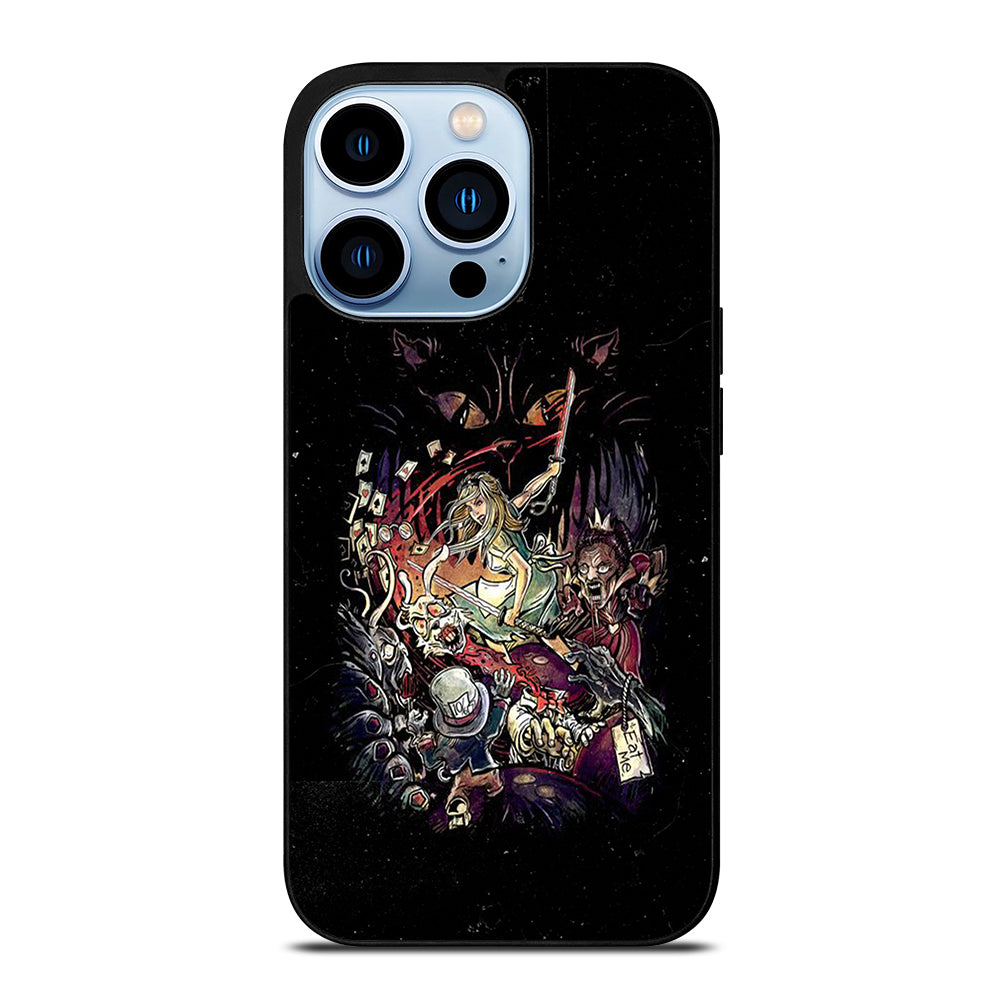 Black Zombie Alice In Wonderland iPhone 13 Pro Max Case
