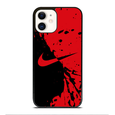 Black Red Nike iPhone 12 Case