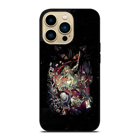Black Zombie Alice In Wonderland iPhone 14 Pro Max Case