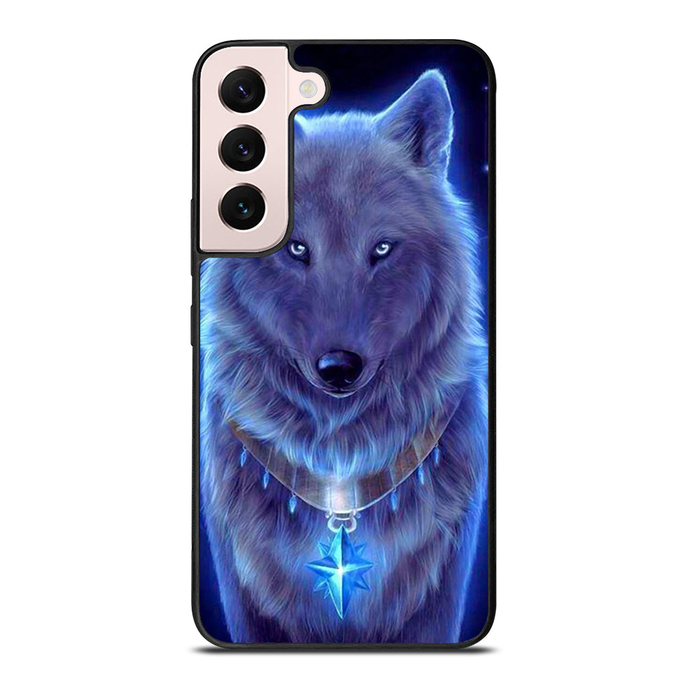 Blue Eye Gray Fantasy Wolf Samsung Galaxy S22 Plus 5G Case