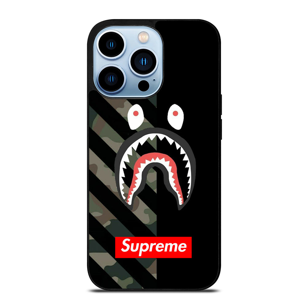 CAMO BAPE SHARK SUPR iPhone 13 Pro Max Case