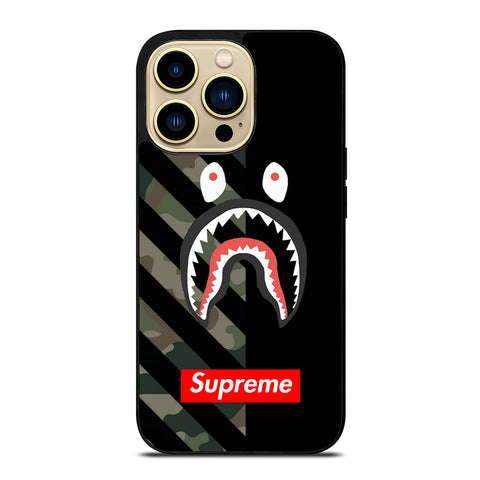 CAMO BAPE SHARK SUPR iPhone 14 Pro Max Case