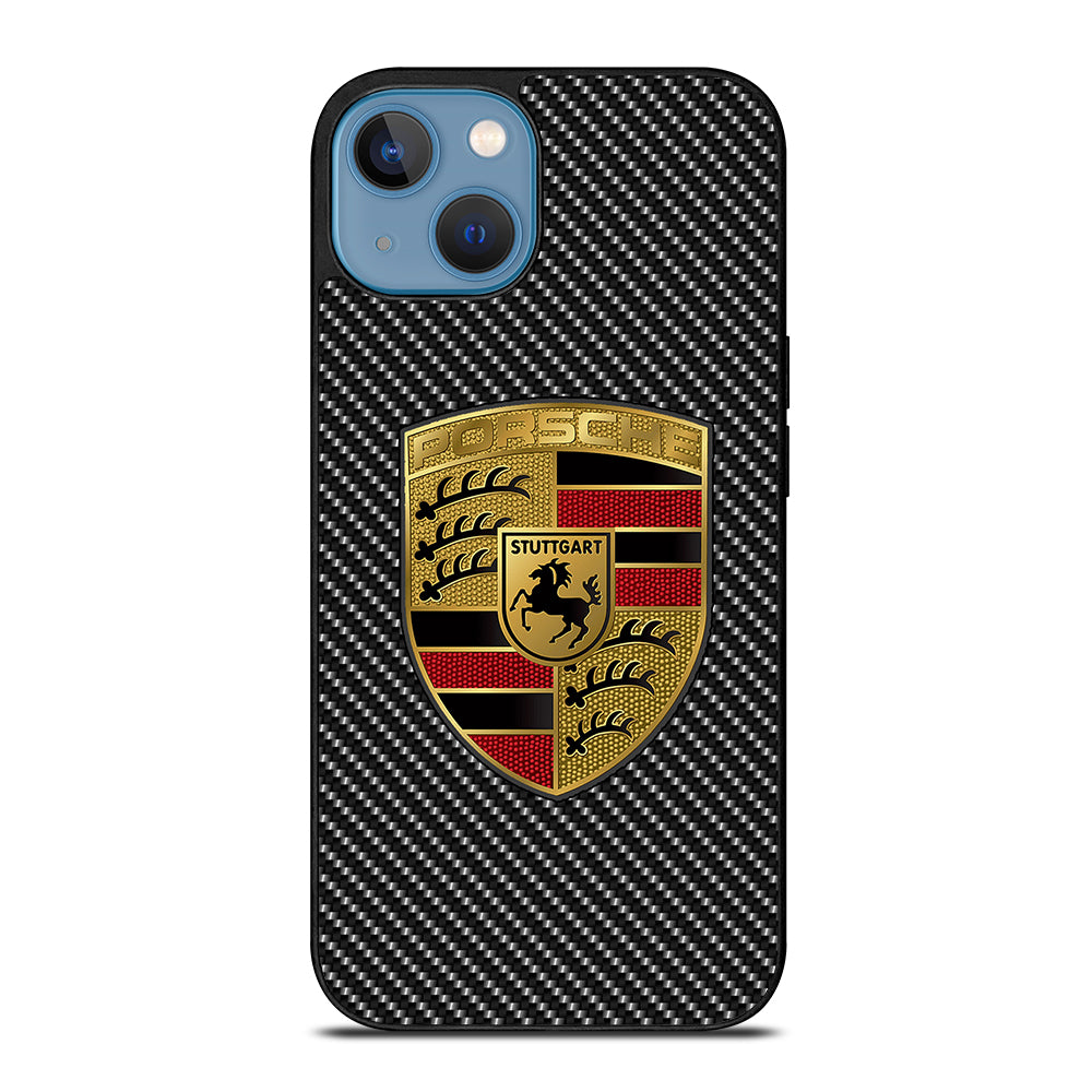 Carbon Porsche Logo iPhone 13 Case