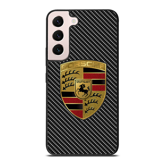 Carbon Porsche Logo Samsung Galaxy S22 Plus 5G Case