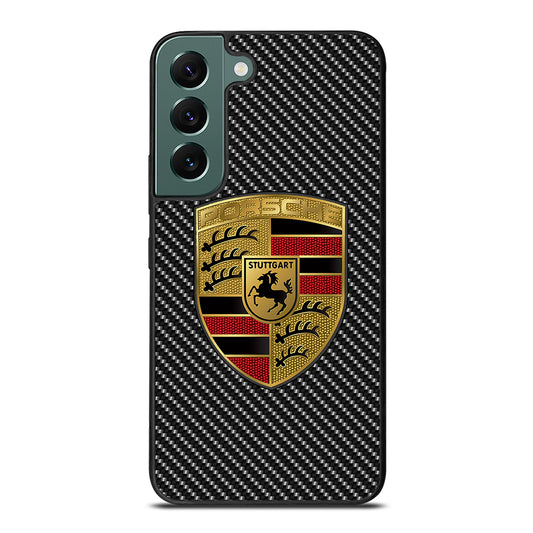 Carbon Porsche Logo Samsung Galaxy S22 5G Case