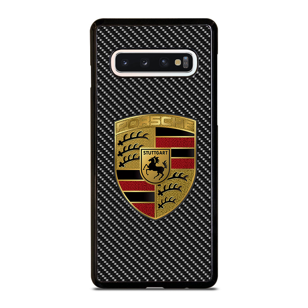 Carbon Porsche Logo Samsung Galaxy S10 Case