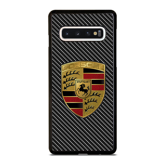 Carbon Porsche Logo Samsung Galaxy S10 Case