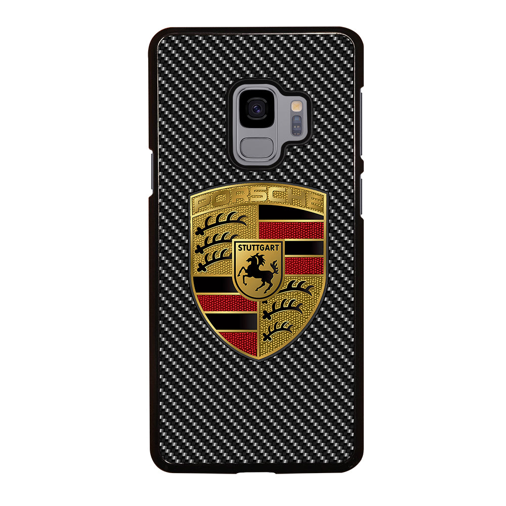 Carbon Porsche Logo Samsung Galaxy S9 Case