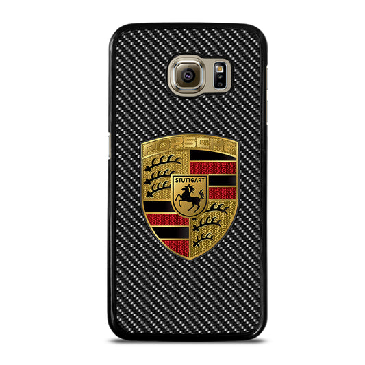 Carbon Porsche Logo Samsung Galaxy S6 Case