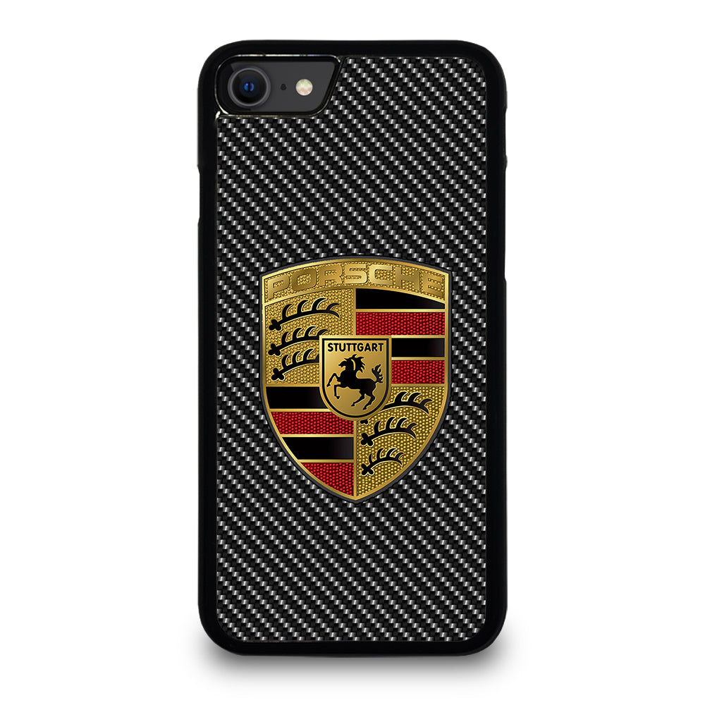 Carbon Porsche Logo iPhone SE 2020 Case