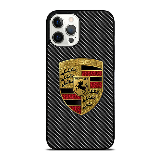 Carbon Porsche Logo iPhone 12 Pro Max Case