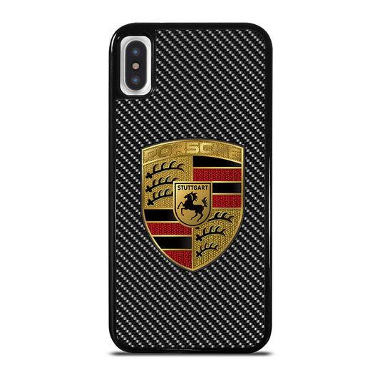 Carbon Porsche Logo iPhone X / XS Case
