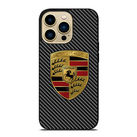 Carbon Porsche Logo iPhone 14 Pro Max Case