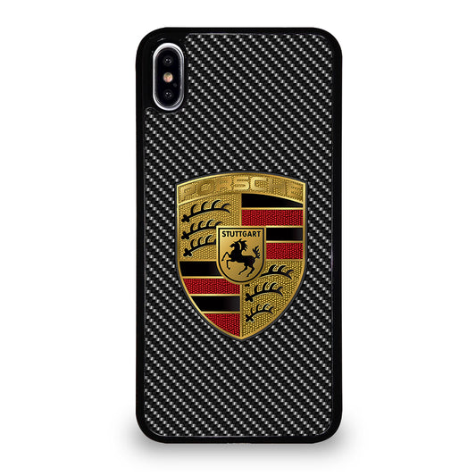 Carbon Porsche Logo iPhone XS Max Case