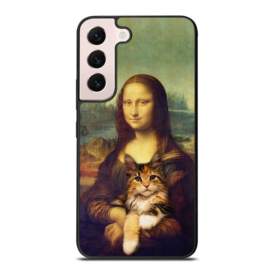 Cat And Monalisa Samsung Galaxy S22 Plus 5G Case