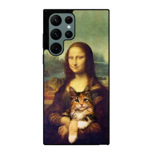 Cat And Monalisa Samsung Galaxy S22 Ultra 5G Case