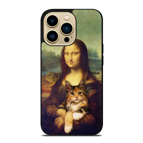 Cat And Monalisa iPhone 14 Pro Max Case