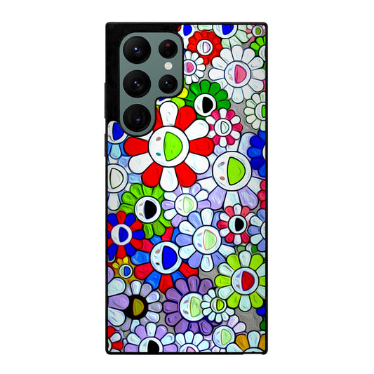 Cool Takashi Murakami Flowers Samsung Galaxy S22 Ultra 5G Case