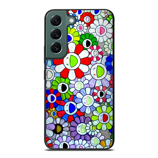 Cool Takashi Murakami Flowers Samsung Galaxy S22 5G Case