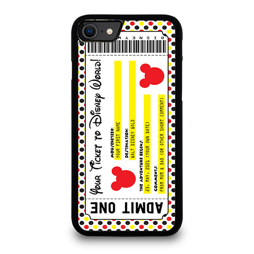 Custom Personalized Disney Ticket iPhone SE 2020 Case