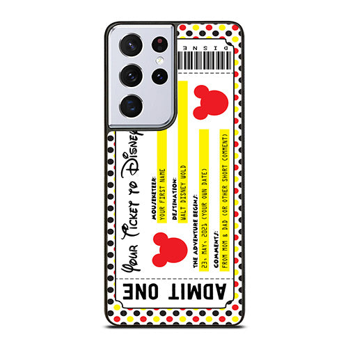 Custom Personalized Disney Ticket Samsung Galaxy S21 Ultra 5G Case