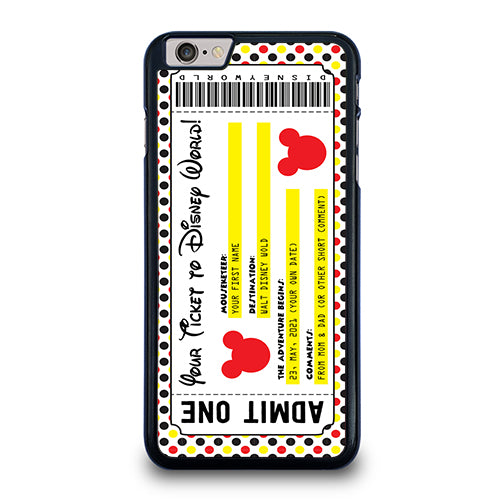 Custom Personalized Disney Ticket iPhone 6 Plus / 6S Plus Case