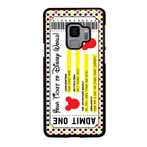 Custom Personalized Disney Ticket Samsung Galaxy S9 Case