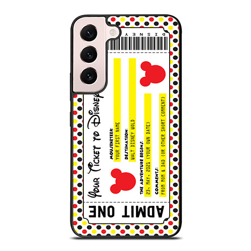 Custom Personalized Disney Ticket Samsung Galaxy S22 Plus 5G Case