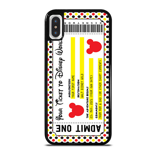 Custom Personalized Disney Ticket iPhone X / XS Case