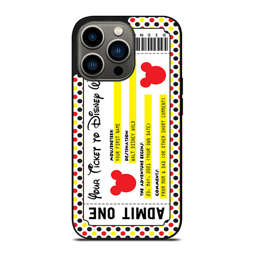 Custom Personalized Disney Ticket iPhone 13 Pro Case