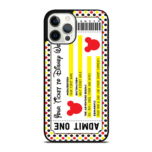 Custom Personalized Disney Ticket iPhone 12 Pro Max Case