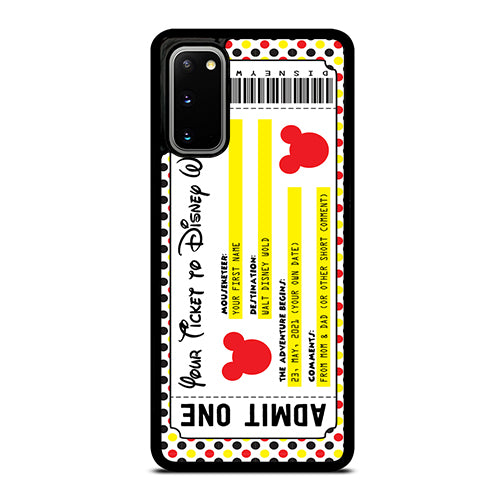 Custom Personalized Disney Ticket Samsung Galaxy S20 / S20 5G Case