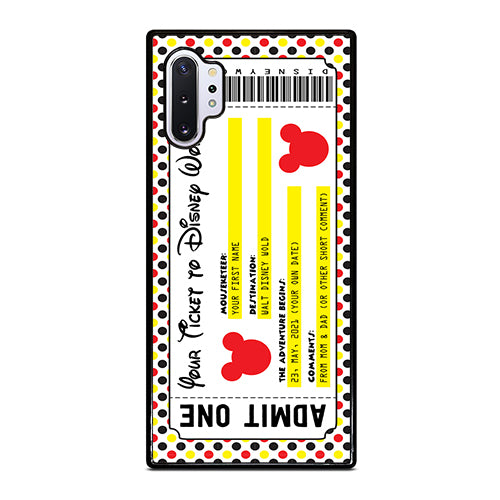 Custom Personalized Disney Ticket Samsung Galaxy Note 10 Plus Case