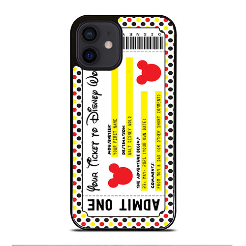 Custom Personalized Disney Ticket iPhone 12 Mini Case