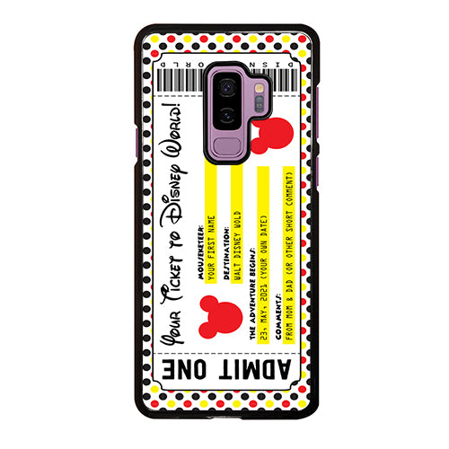 Custom Personalized Disney Ticket Samsung Galaxy S9 Plus Case
