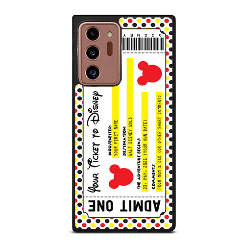 Custom Personalized Disney Ticket Samsung Galaxy Note 20 Ultra Case
