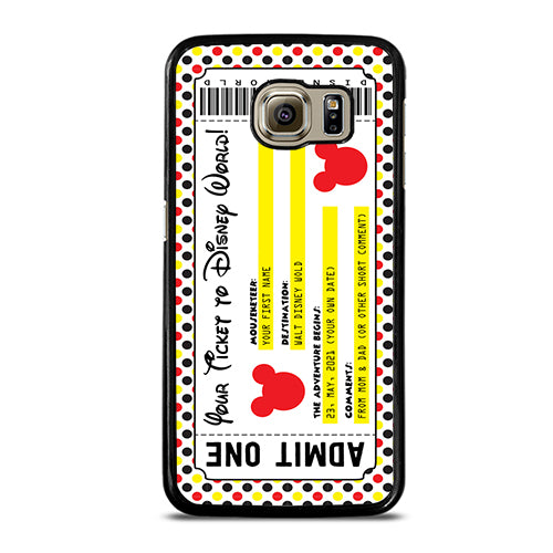Custom Personalized Disney Ticket Samsung Galaxy S6 Case