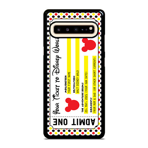 Custom Personalized Disney Ticket Samsung Galaxy S10 5G Case