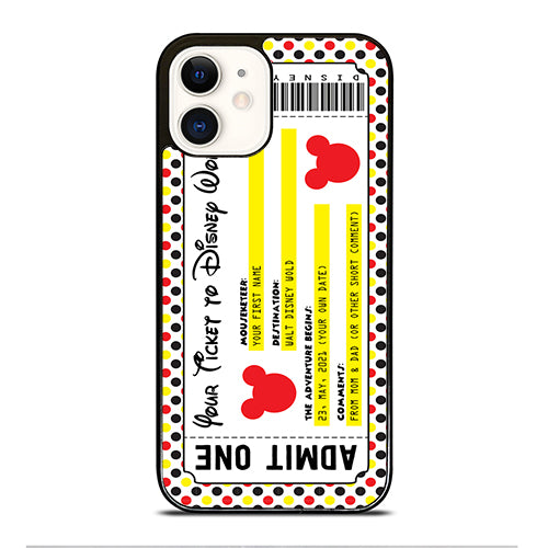 Custom Personalized Disney Ticket iPhone 12 Case