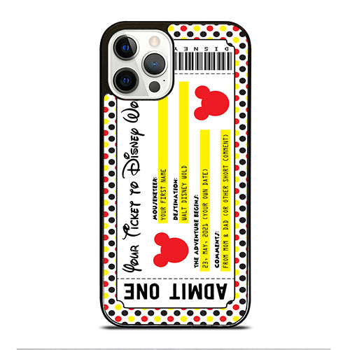 Custom Personalized Disney Ticket iPhone 12 Pro Case